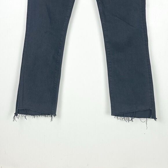 Mother The Insider Crop Step Fray Jeans Second Chance Faded Black Women's Sz 27 - Picture 5 of 16